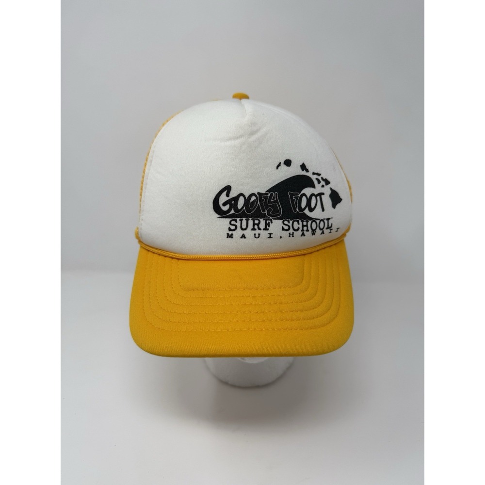 Vintage Goofy Foot Surf School Snap Back Mesh Trucker Hat‎ Cap Maui, Hawaii